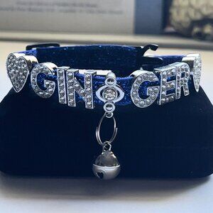 Safety Cat Collar-Personalized Pet Name with Rhinestones